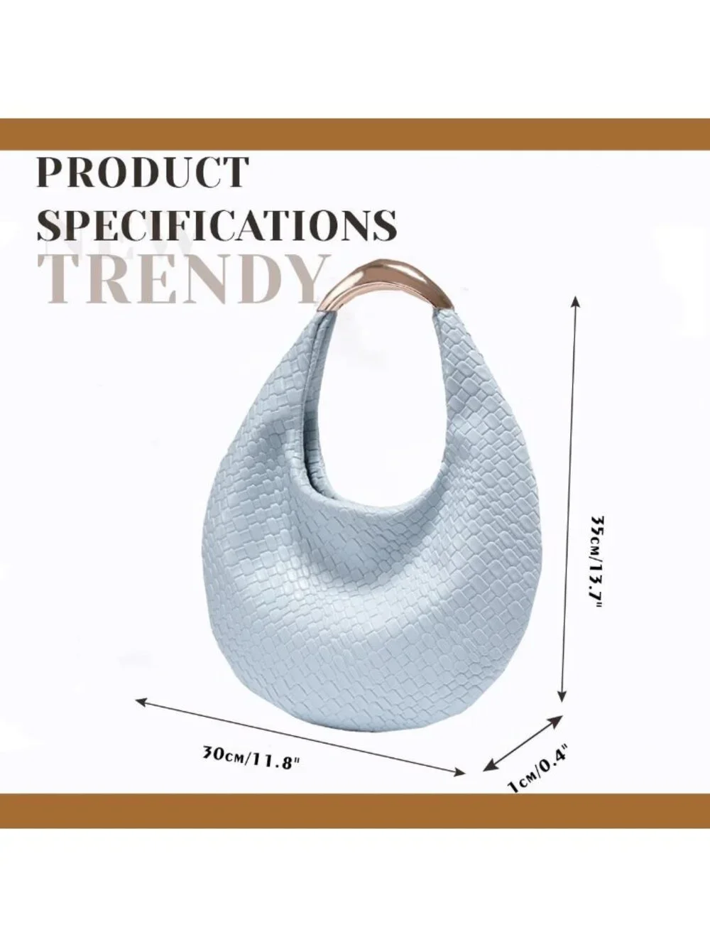 Elegant Boho Chic Braided Hobo Tote Bag - Woven PU Leather Crescent Purse